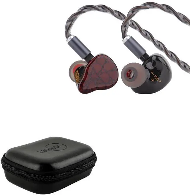 Main image of Punch Audio Martilo in Ear Monitor, 1 Planar + 2BA + 2DD Hybrid Driver + ZiiGaat PELLEPOD Leather Earbud Case