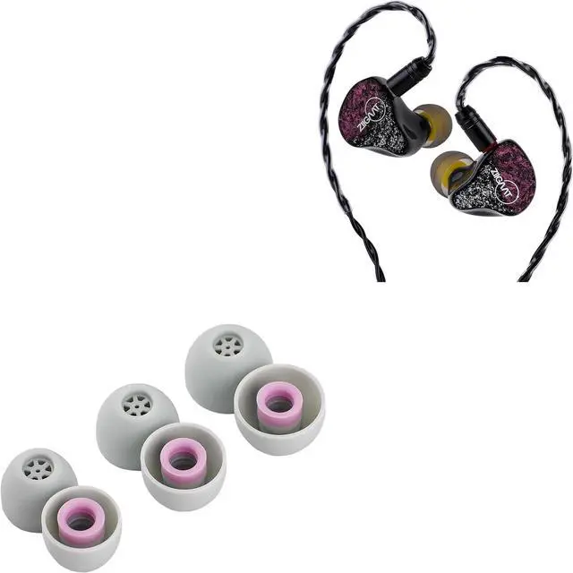 Main image of ZiiGaat Odyssey inEar Monitor, 1DD+3BA Hybrid IEM Earphone, Wired Gaming Earbuds, Kiwi Ears Flex Earbud Tips, Replacement Silicone IEM Tips