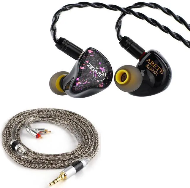 Main image of ZiiGaat x Fresh Reviews Arete in Ear Monitor, 1DD+4BA Hybrid Earphone IEM & Tripowin Zonie 16 Core Silver Plated IEM Cable, SPC Earphone Cable