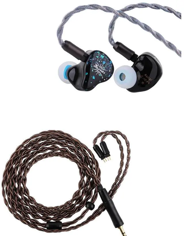 Main image of Kiwi Ears Astral 1DD+6BA Hybrid in Ear Monitor, Wired Earbuds, HiFi Studio Recording &Mixing Earphone, Portable Gaming IEMs for Professional Music Engineers Audiophiles (Blue) Kiwi E