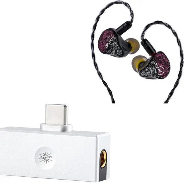 Main image of ZiiGaat Odyssey inEar Monitor, 1DD+3BA Hybrid IEM Earphone, Wired Gaming Earbuds, Kiwi Ears Allegro Mini Portable IEM DAC, in Ear Monitor Amplifier