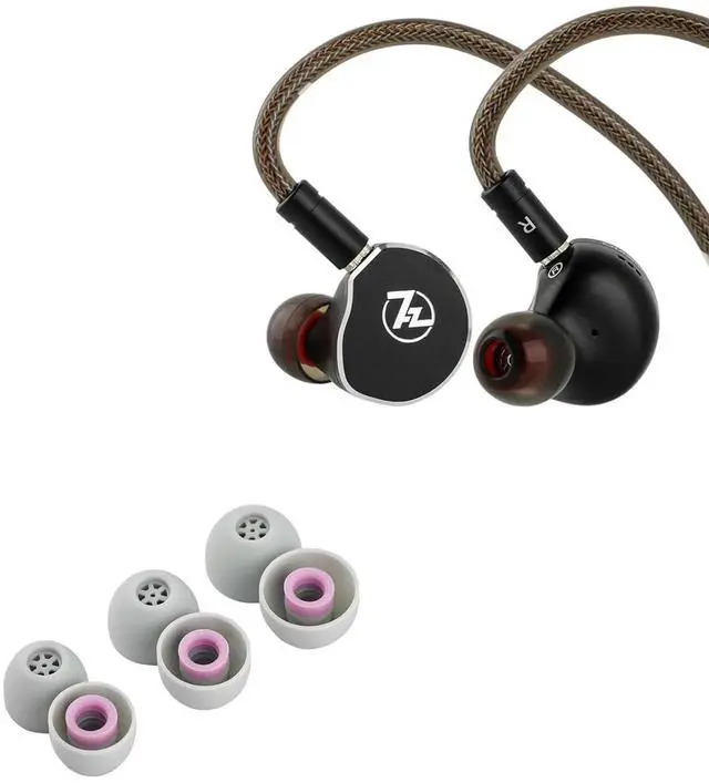 Main image of 7Hz x Crinacle: Diablo/Divine in-Ear Monitors,14.5mm Planar Magnetic Driver IEM (Diablo, Black) + Kiwi Ears Flex Earbud Tips, Replacement Silicone IEM Tips
