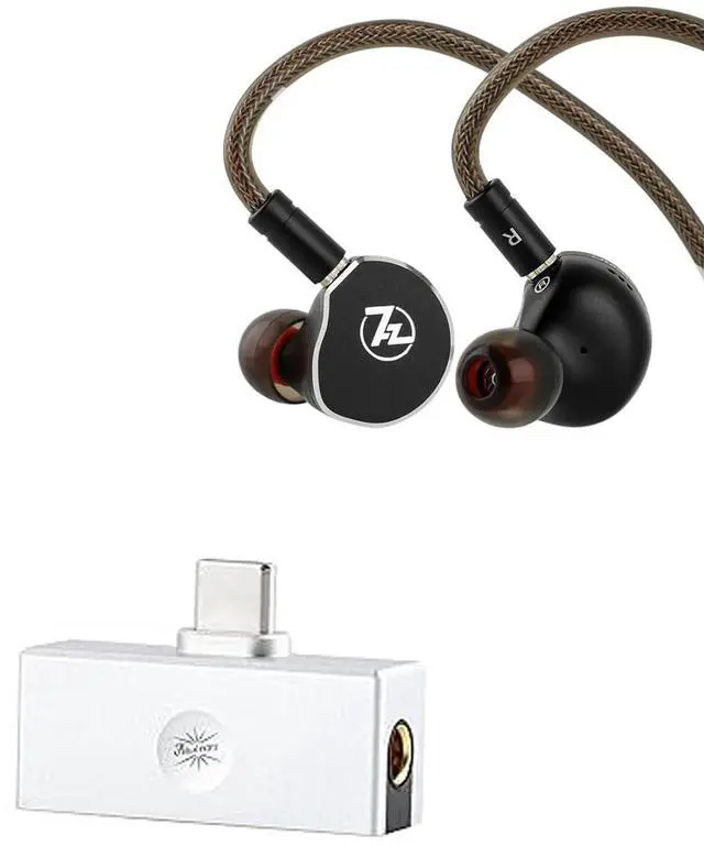 Main image of 7Hz x Crinacle: Diablo/Divine in-Ear Monitors,14.5mm Planar Magnetic Driver IEM (Diablo, Black) + Kiwi Ears Allegro Mini Portable IEM DAC