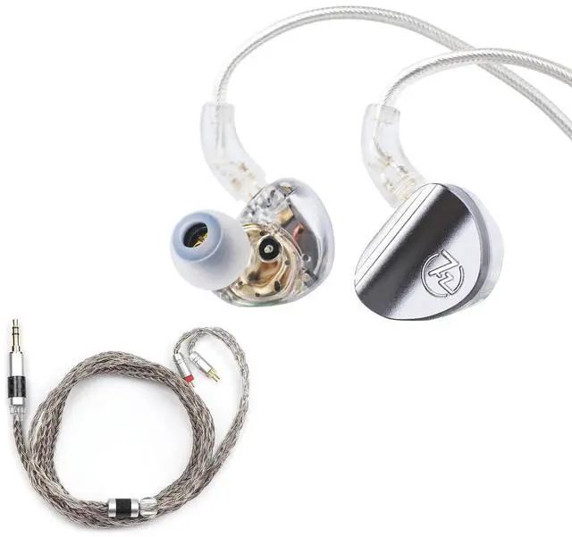 Main image of 7HZ SONUS in Ear Earphones(Grey) + Tripowin Zonie 16 Core Earphone Cable(2pin-0.78mm, 3.5mm, Grey)