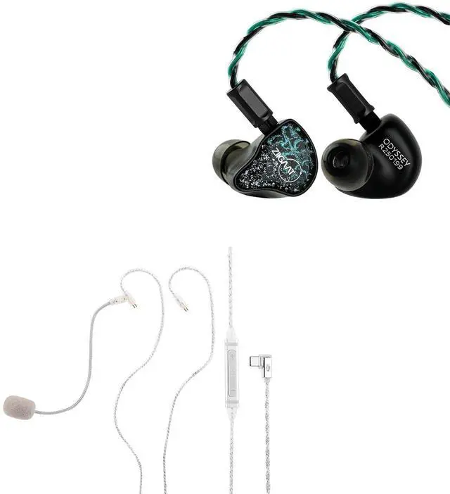 Main image of ZiiGaat x Hangout. Audio: Odyssey 2 in Ear Monitor, 1DD + 3BA Hybrid IEM, HiFi Wired Earbuds + Kiwi Ears S-Link Type-C IEM Cable,Gaming Earphone Cord with DAC+DSP,Dual Mic