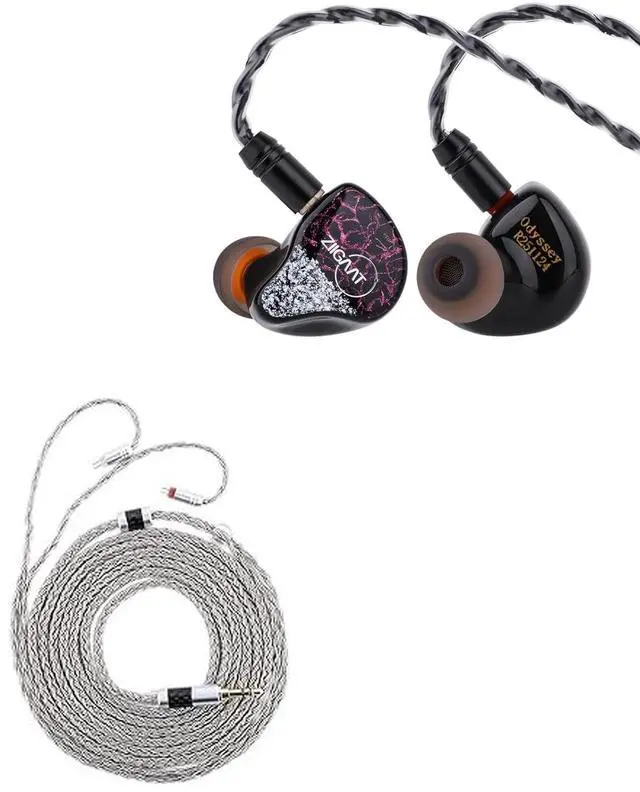 Main image of ZiiGaat Odyssey inEar Monitor, 1DD+3BA Hybrid IEM Earphone, Wired Gaming Earbuds Tripowin Zonie IEM Cable, 2m Long Earbud Cord(2Pin)