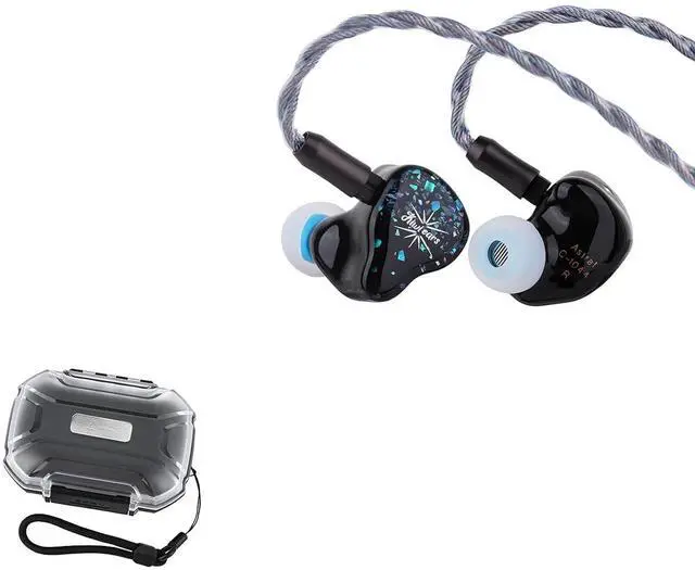 Main image of Kiwi Ears Astral 1DD+6BA Hybrid in Ear Monitor, Wired Earbuds LC02 in Ear Monitor Case, Portable Earbud Hard Case