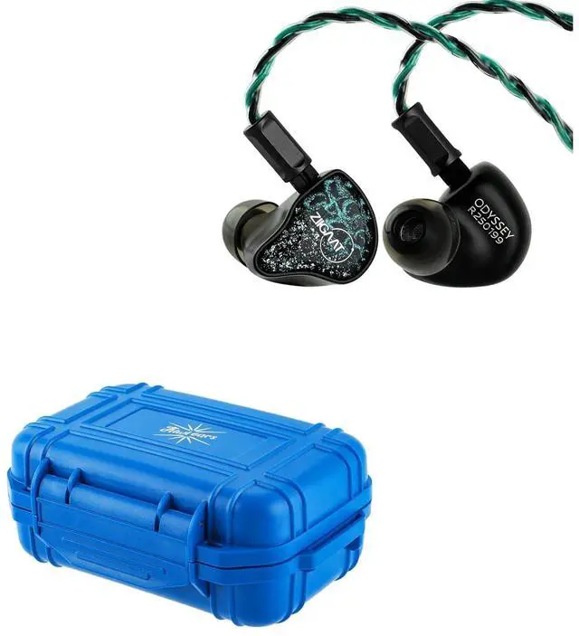 Main image of ZiiGaat x Hangout. Audio: Odyssey 2 in Ear Monitor, 1DD + 3BA Hybrid IEM + Kiwi Ears SONICAP Waterproof Earbud Case,Hard Protective IEM Storage Box