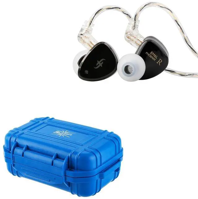 Main image of SIMGOT EM6L 1DD + 4BA Hybrid Driver in-Ear Monitor, Gaming Earbud + Kiwi Ears SONICAP Waterproof Earbud Case(Blue)