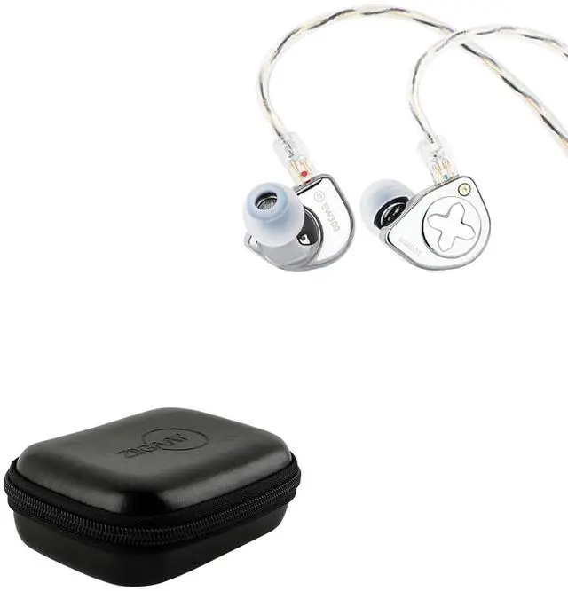Main image of SIMGOT EW300 1DD+1Planar+1PZT Hybrid Driver in Ear Monitor, Wired Earbuds IEM, Gaming Earbuds with Detachable Nozzles + ZiiGaat PELLEPOD Leather Earbud Case, Waterproof IEM Storage Box
