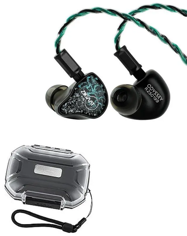 Main image of ZiiGaat x Hangout. Audio: Odyssey 2 in Ear Monitor, 1DD + 3BA Hybrid IEM, HiFi Wired Earbuds LC02 in Ear Monitor Case, Portable Earbud Hard Case