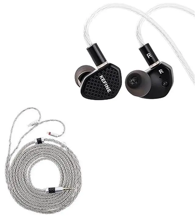 Main image of Kefine Klean in Ear Monitor,10mm DLC Diaphragm Dynamic Driver HiFi Earphones Tripowin Zonie IEM Cable, 2m Long Earbud Cord