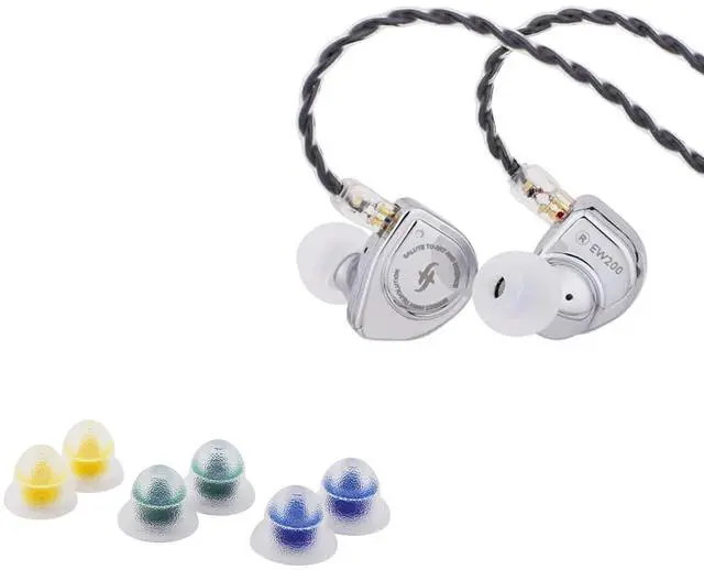 Main image of SIMGOT EW200 10mm SCP Diaphragm Dynamic Driver in-Ear Earphones (EW200 with Mic) + TANGZU Tang Sancai Eartips for IEMs