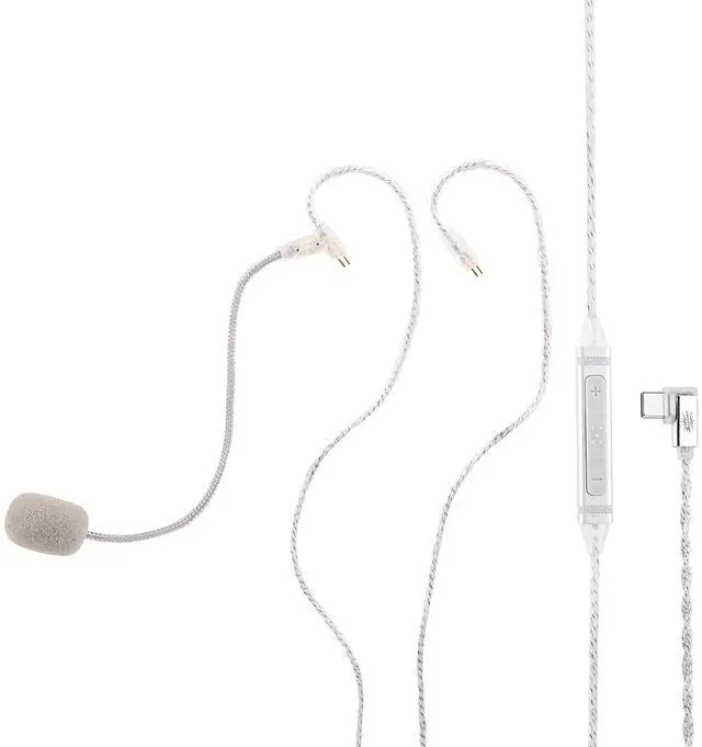 Main image of Kiwi Ears S-Link Type-C Gaming IEM Cable with Boom Mic + Inline Mic