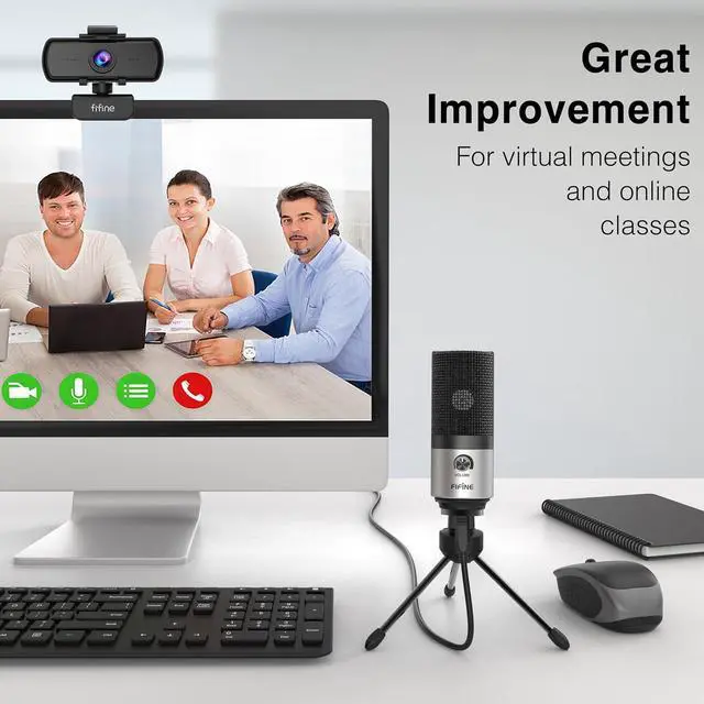 Alt view image 5 of 6 - K669 Silver USB Microphone for Zoom Video Meeting Online Class
