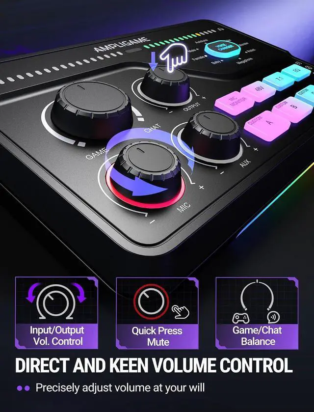Alt view image 6 of 6 - All-in-one Audio Set, XLR Podcast Dynamic Microphone with Low Profile Arm Stand, Audio Mixer and, Mic with Metal Boom Arm, Audio Mixer with 48V Phantom Power for Gaming Studio-K688+BM88+SC8+L9