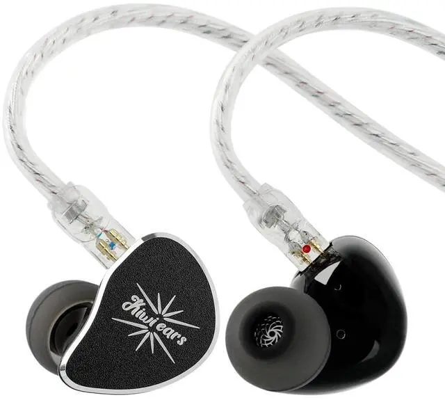 Main image of Kiwi Ears Belle 10mm DLC Dynamic Driver in-Ear Monitor, HiFi Wired Earbuds with Dual Silver-Plated Cables, Professional IEM for Stage Performance/Gaming/Music Production (Without MIC, Black)