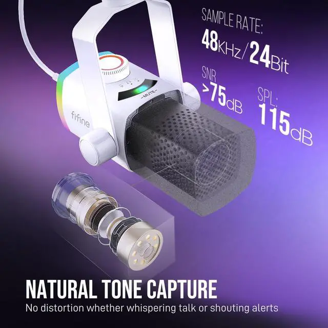 Alt view image 2 of 7 - AM8PROTW Streaming Microphone Kit for Gaming, XLR/USB Dynamic Mic