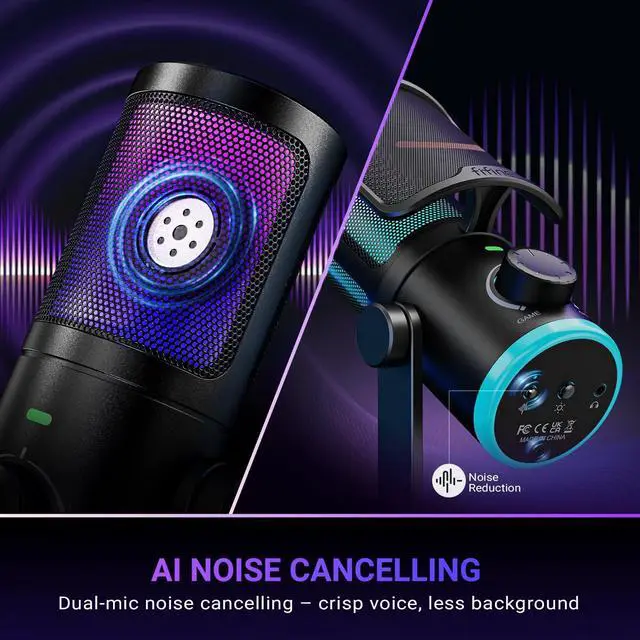 Alt view image 5 of 7 - AM6 USB Gaming Microphone, Condenser Mic with ChatMix Dial