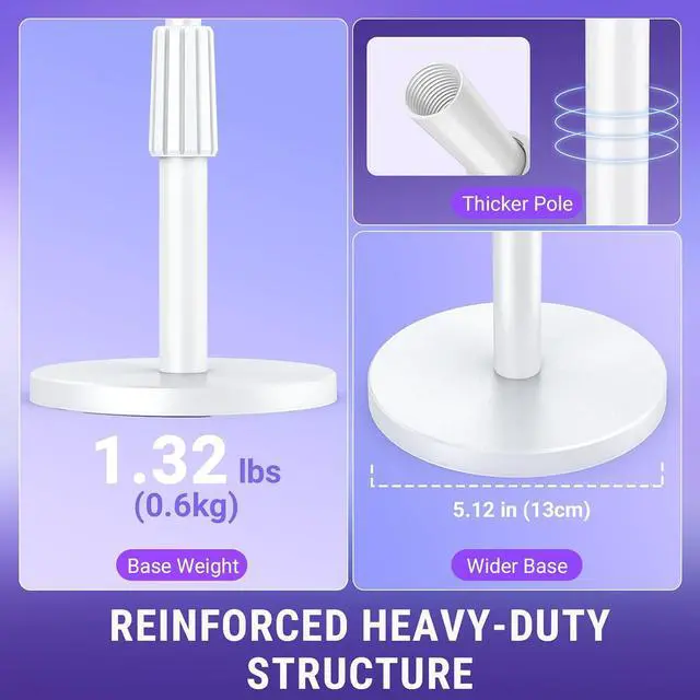 Alt view image 7 of 7 - BS1W Desktop Mic Stand With Adjustable Height Stand for Streaming