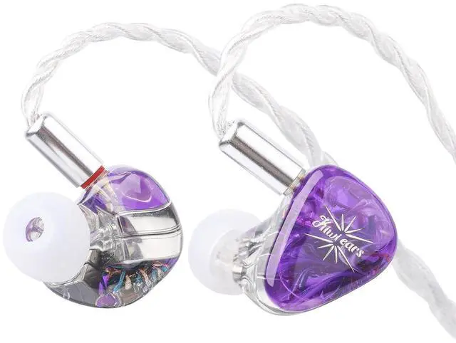 Main image of Kiwi Ears Orchestra Lite Performance Custom 8BA in-Ear Monitor IEM with Detachable 4-core 7N Oxygen-Free Copper OFC Cable, Handcrafts Faceplate for Audiophile Studio Musician (Purple)