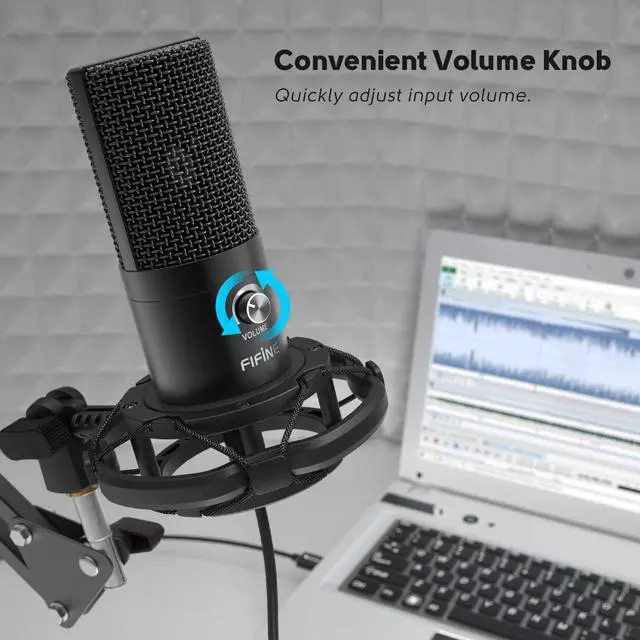 Alt view image 4 of 7 - Studio Microphone Kit with Mic Pop Filter for Music Vocal Recording, USB Computer Condenser Microphone with Metal Pop Screen Bundle for Singing, Podcast, Voice-Over, YouTube Videos (T669+U1)