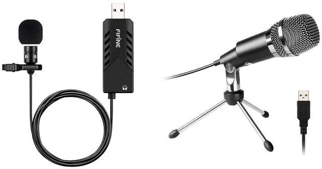 Main image of TECHNOLOGY USB Lavalier Microphone, Lapel Clip-on Cardioid Condenser Mic, 50-16000 Hz Frequency Response, Plug and Play for Skype, YouTube, Google Voice Search, Games, Windows