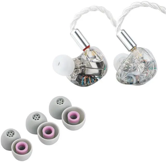 Main image of Kiwi Ears Orchestra Lite Performance Custom 8BA in-Ear Monitor(Clear) + Kiwi Ears Flex Earbud Tips S/M/L Size