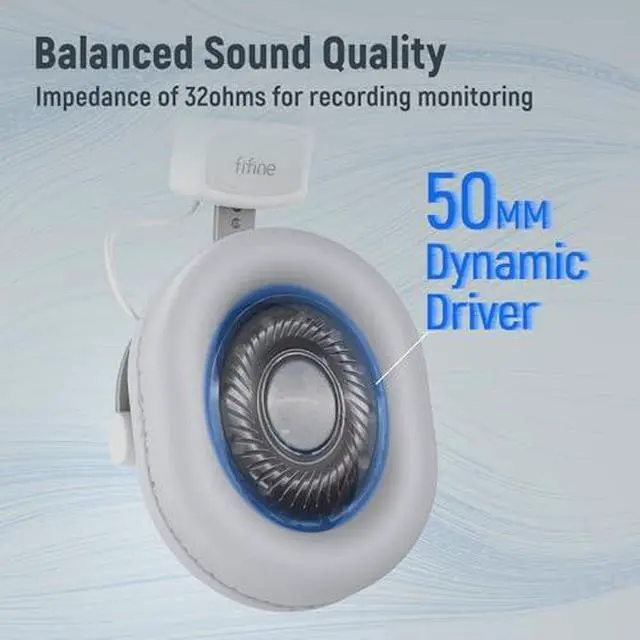 Alt view image 5 of 5 - USB Gaming Microphone Bundle with Headphones, RGB Condenser Mic with PC Wired Headset Kit for Streaming, Vocal, Recording with Headphones Monitoring, Gain Knob, Mute, Pop Filter (A8+H8 White)