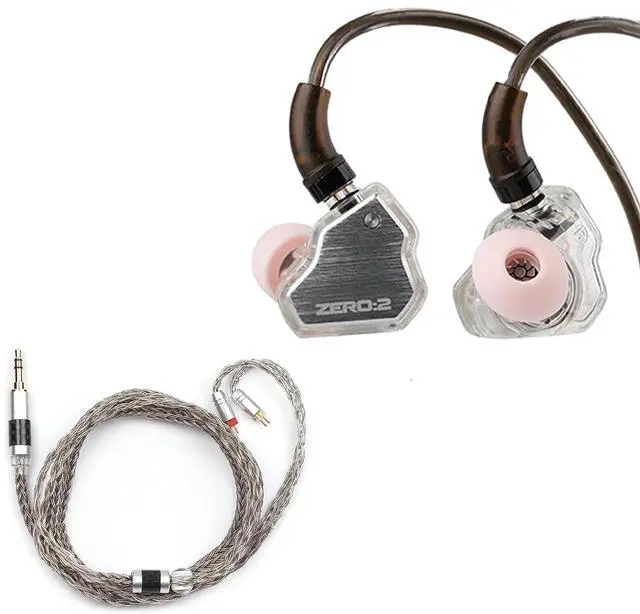 Main image of 7Hz x Crinacle Zero:2 in Ear MonitorSilver + Tripowin Zonie IEM Cable(2pin-0.78mm, 3.5mm, Grey)
