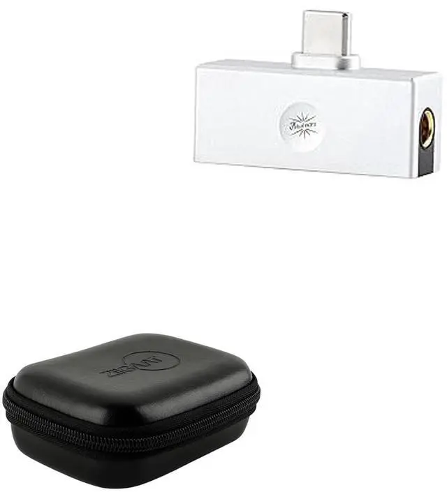 Main image of Kiwi Ears Allegro Mini Portable IEM DAC, in Ear Monitor Amplifier, USB C to 3.5/4.4mm Output + ZiiGaat PELLEPOD Leather Earbud Case, Waterproof IEM Storage Box