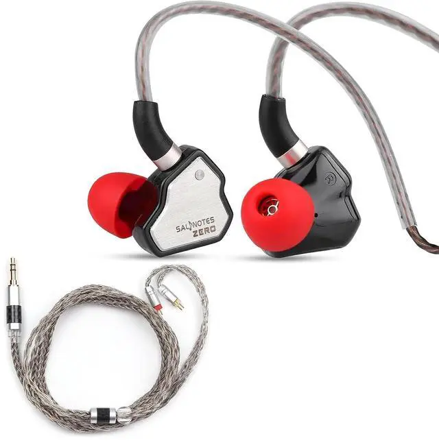 Main image of 7Hz Salnotes Zero HiFi 10mm Dynamic Driver in-Ear Earphone(Black, Without Mic) with Tripowin Zonie 16 Core Silver Plated IEM Cable(3.5mm,2pin)
