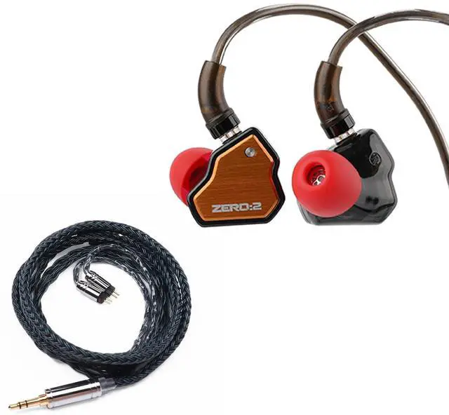 Main image of 7Hz x Crinacle Zero:2 in Ear Monitor (Orange) + Tripowin Zonie IEM Cable(2pin-0.78mm, 3.5mm, Moss)