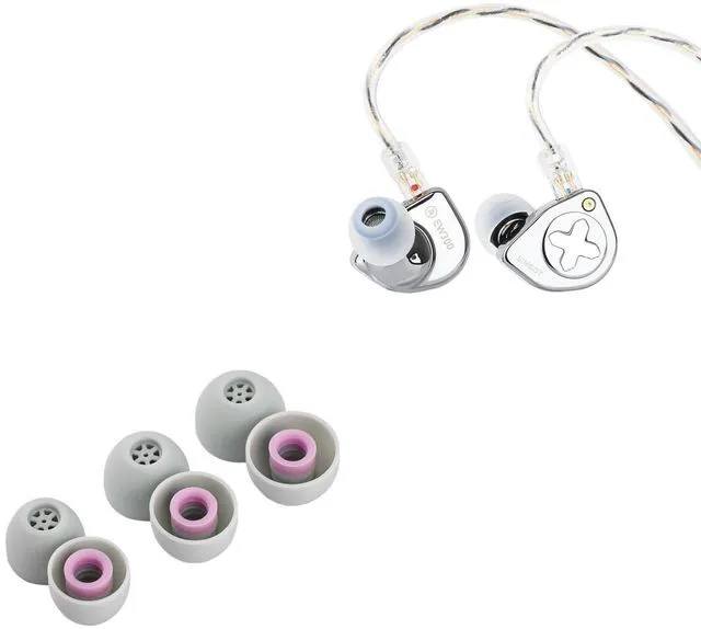 Main image of SIMGOT EW300 1DD+1Planar+1PZT Hybrid Driver in Ear Monitor, Wired Earbuds IEM & Kiwi Ears Flex Earbud Tips, Replacement Silicone IEM Tips