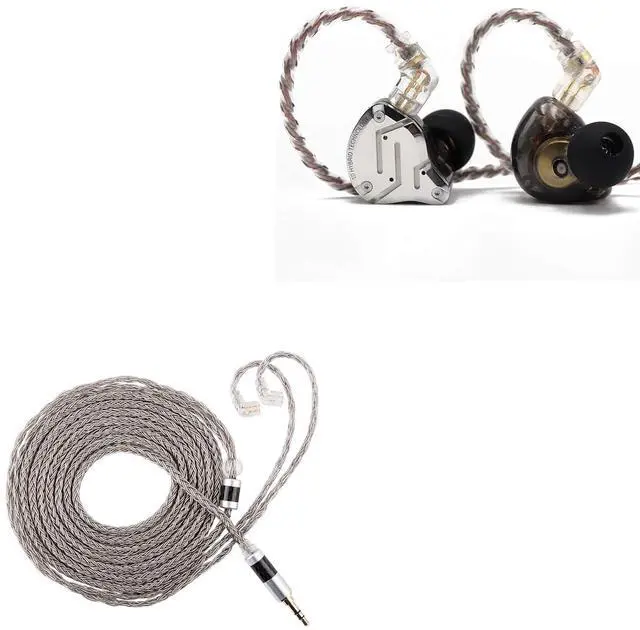 Main image of KZ ZS10 Pro, 4BA+1DD 5 Driver in Ear Monitor, HiFi Wired Earbuds, Gaming Earbuds, Hybrid IEM Earphones with Stainless Steel Faceplate, Tripowin Zonie IEM Cable, 2m Long Earbud Cable
