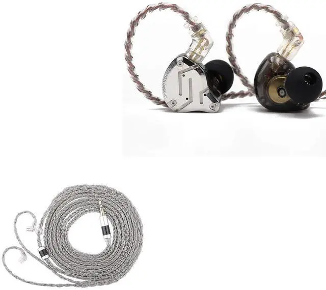 Main image of KZ ZS10 Pro 4BA+1DD 5 Driver in-Ear HiFi Metal Earphones with Stainless Steel Faceplate, 2 Pin Detachable Cable, Tripowin Zonie IEM Cable, 2m Long Earbud Cable