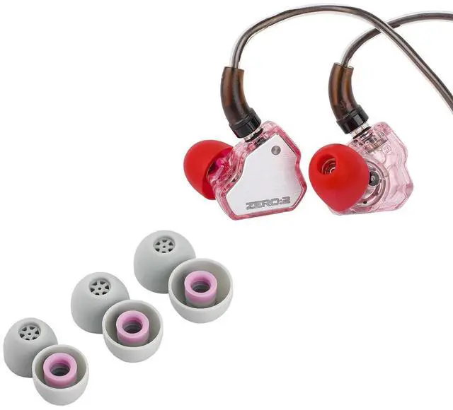 Main image of 7Hz x Crinacle Zero:2 in Ear Monitor (Pink) +Kiwi Ears Flex Earbud Tips