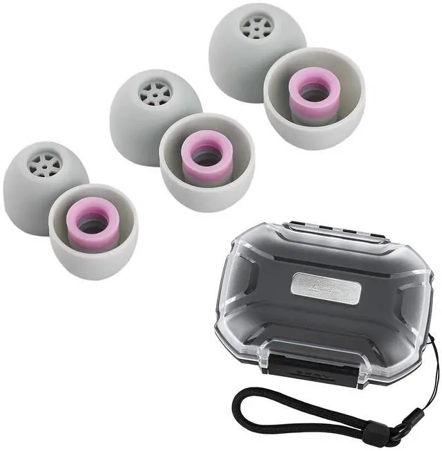 Main image of Kiwi Ears Flex Earbud Tips, Replacement Silicone IEM Tips, 3 Pairs, S/M/L Size, for KZ ZS10 Pro 2, SuperMix 4,Hype4,Orchestra Lite, Cadenza Wired/Wireless Earphones