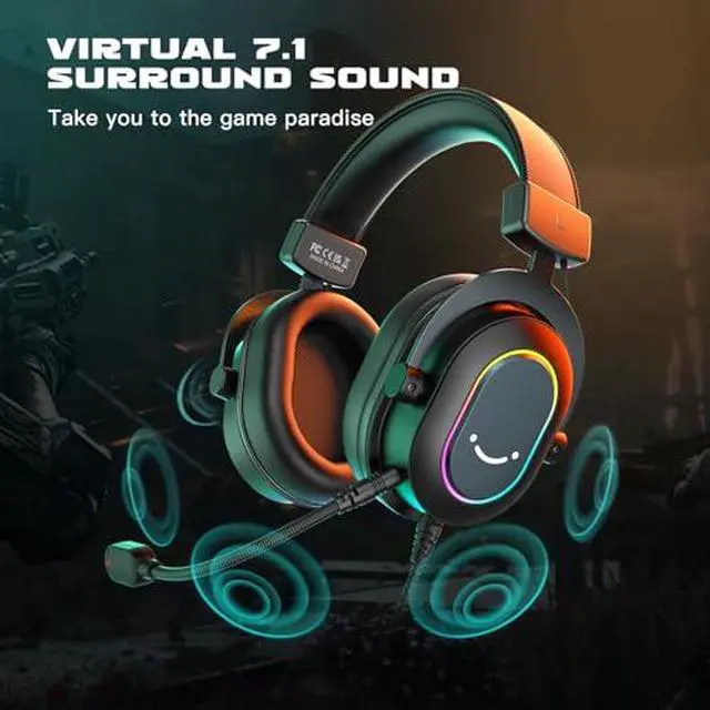 Alt view image 6 of 7 - Gaming Microphone and USB Streaming Headset Kit, PC Podcast Condenser Mic with Boom Arm, Pop Filter, Mute, Wired Headphones with 7.1 Surround Sound for Streaming, Twitch, Online Chat (A6T+H6)