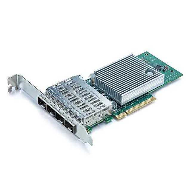 Alt view image 2 of 7 - 1 Pack of 10GBase-LR SFP+ Transceiver,Compatible with Intel E10GSFPLR and 1 Pack of 10Gb PCI-E NIC Network Card, Quad SFP+ Port