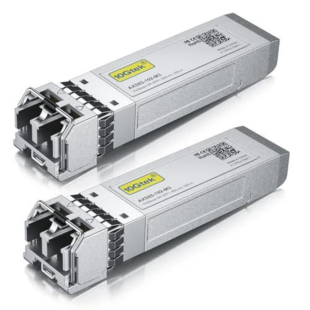 Alt view image 2 of 7 - 2 Pack of 10GBase-SR SFP+ Transceiver, Compatible with Ubiquiti UniFi UF-MM-10G, and 1 Pack of 1M Fiber Patch Cable