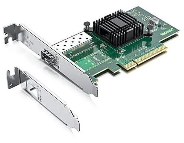 Alt view image 2 of 6 - 10GBase-SR SFP+ Transceiver & 1-Meter OM3 LCto LC Fiber Patch Cable & 10Gb PCI-E NIC Network Card Compare to Intel X520-DA1