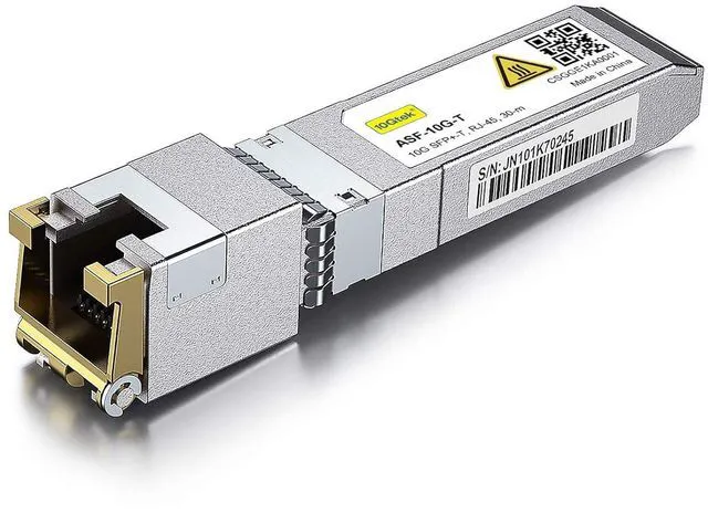 Main image of 10GBase-T SFP+ to RJ-45 Transceiver, 10Gbe SFP+ to Copper Ethernet Module for HPE, H3C SFP-XG-T, RJ-45 SFP+ CAT.6a, up to 30-Meter