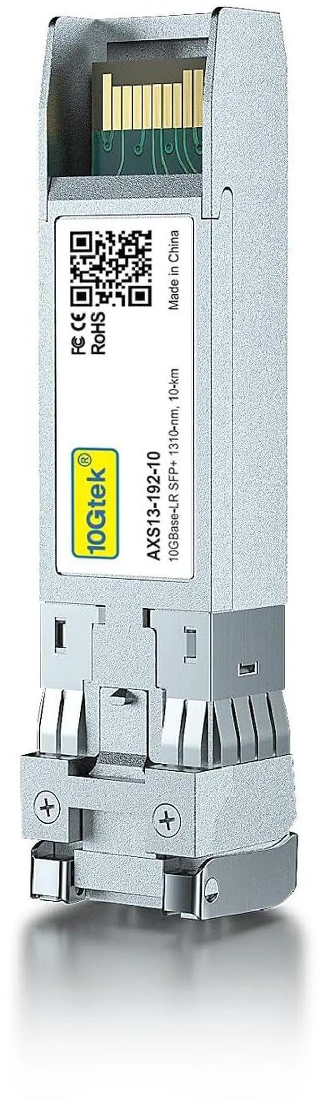 Alt view image 4 of 5 - 10GBase-LR SFP+ Transceiver, 10G 1310nm SingleMode LC Fiber Optic Module, up to 10km, for Cisco SFP-10G-LR, Meraki MA-SFP-10GB-LR, Ubiquiti UniFi UF-SM-10G, Fortinet, Mikrotik, Pack of 4