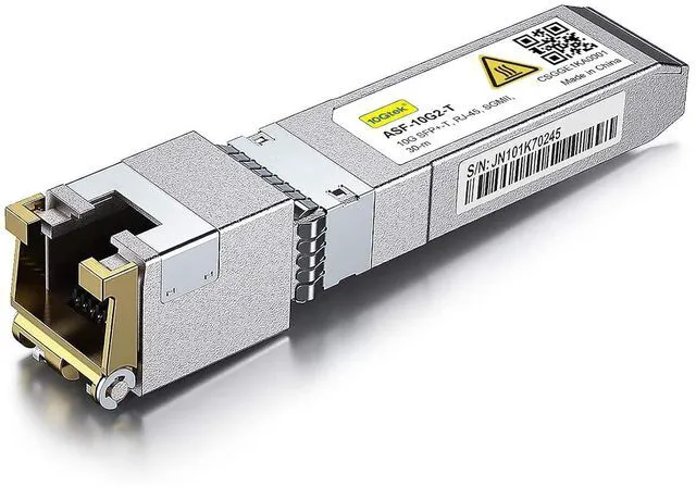 Main image of SFP+ to RJ45 1.25/2.5/5/10G-T CAT.6a Copper Transceiver, Auto-Negotiation SFP+ Ethernet Module for Cisco SFP-10G-T-X, Ubiquiti UniFi UF-RJ45-10G, Netgear AXM765 and More, up to 30-Meter