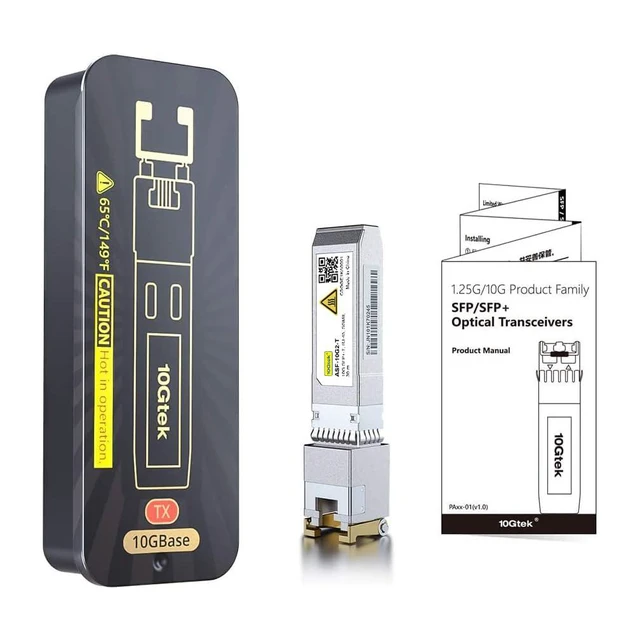 Alt view image 5 of 5 - SFP+ to RJ45 1.25/2.5/5/10G-T CAT.6a Copper Transceiver, Auto-Negotiation SFP+ Ethernet Module for Cisco SFP-10G-T-X, Ubiquiti UniFi UF-RJ45-10G, Netgear AXM765 and More, up to 30-Meter