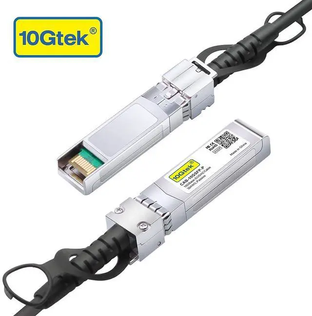 Alt view image 2 of 7 - SFP+ DAC Twinax Cable - 10GBASE-CU Passive Direct Attach Copper SFP Cable for Cisco SFP-H10GB-CU2.5M, Ubiquiti UniFi UC-DAC-SFP+, Meraki, Fortinet, D-Link, 2.5-Meter(8.2ft), 2-Pack