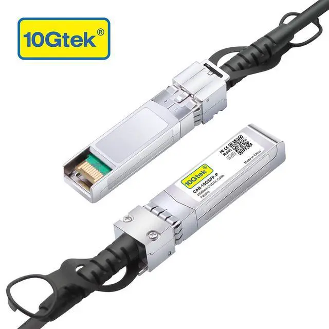 Alt view image 2 of 7 - 10G SFP+ DAC Cable - 10GBASE-CU Passive Direct Attach Copper Twinax SFP Cable for Cisco SFP-H10GB-CU0.25M, Meraki MA-CBL-TA-0.25M, Fortinet, Ubiquiti UniFi, 0.25-Meter(0.82ft), 10-Pack