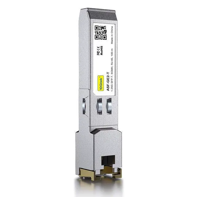 Alt view image 3 of 5 - 10/100/1000Base-T Copper SFP, Auto-Negotiation SFP to RJ45 Mini-GBIC Transceiver for Cisco GLC-T/SFP-GE-T, Pack of 10