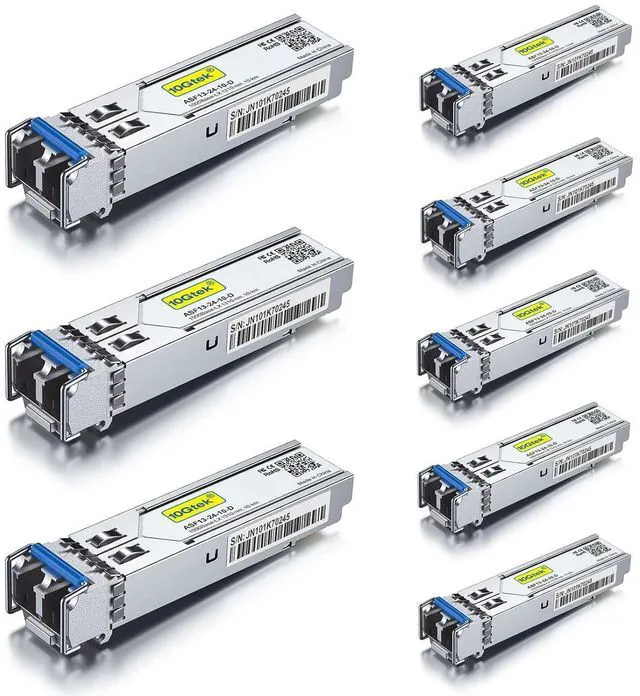 Alt view image 2 of 6 - 1.25G SFP 1000Base-LX Transceiver, 1310nm SingleMode Fiber Module, up to 10 km, for Cisco GLC-LH-SMD/SFP-GE-L, Meraki MA-SFP-1GB-LX10, Ubiquiti UniFi UF-SM-1G, TP-Link TL-SM311LS, Pack of 8
